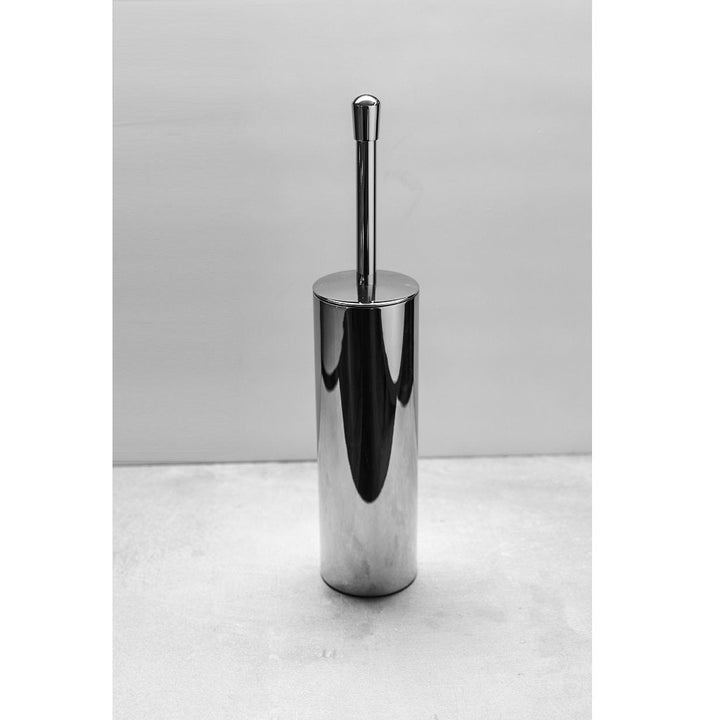 Smart Toilet Brush Holder - Free Standing - 16" Brass/Polished Chrome