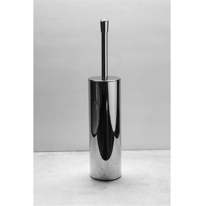 Smart Toilet Brush Holder - Free Standing - 16" Brass/Polished Chrome
