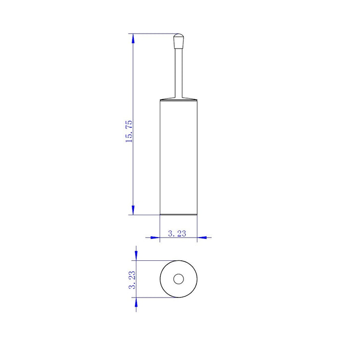 Smart Toilet Brush Holder - Free Standing - 16" Brass/Brushed Nickel