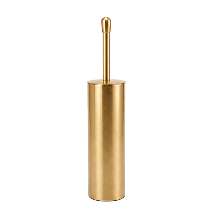 Smart Toilet Brush Holder - Free Standing - 16" Brass/Satin Brass