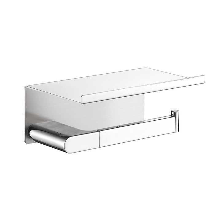 Moon Toilet Paper Holder - Wall Mount - 7" Brass/Polished Chrome