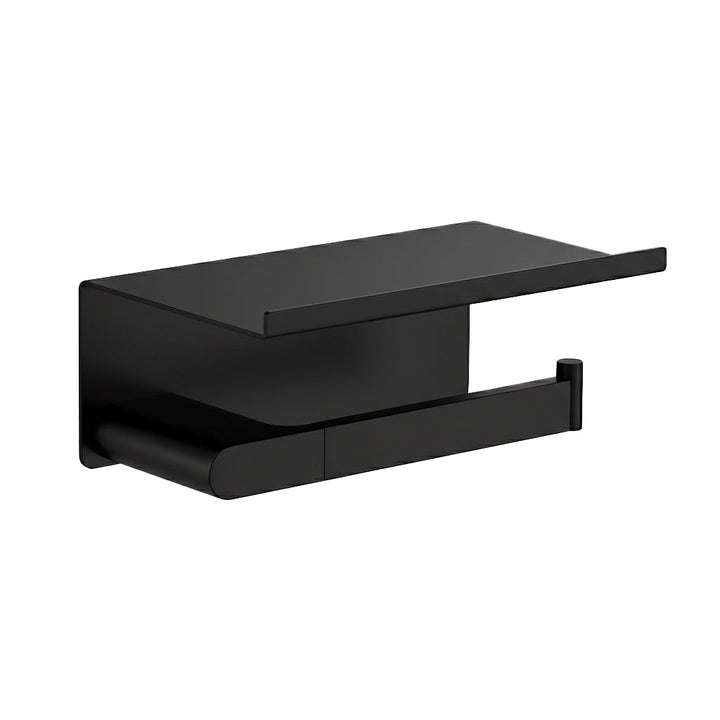 Moon Toilet Paper Holder - Wall Mount - 7" Brass/Matt Black