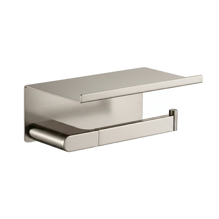 Moon Toilet Paper Holder - Wall Mount - 7" Brass/Brushed Nickel