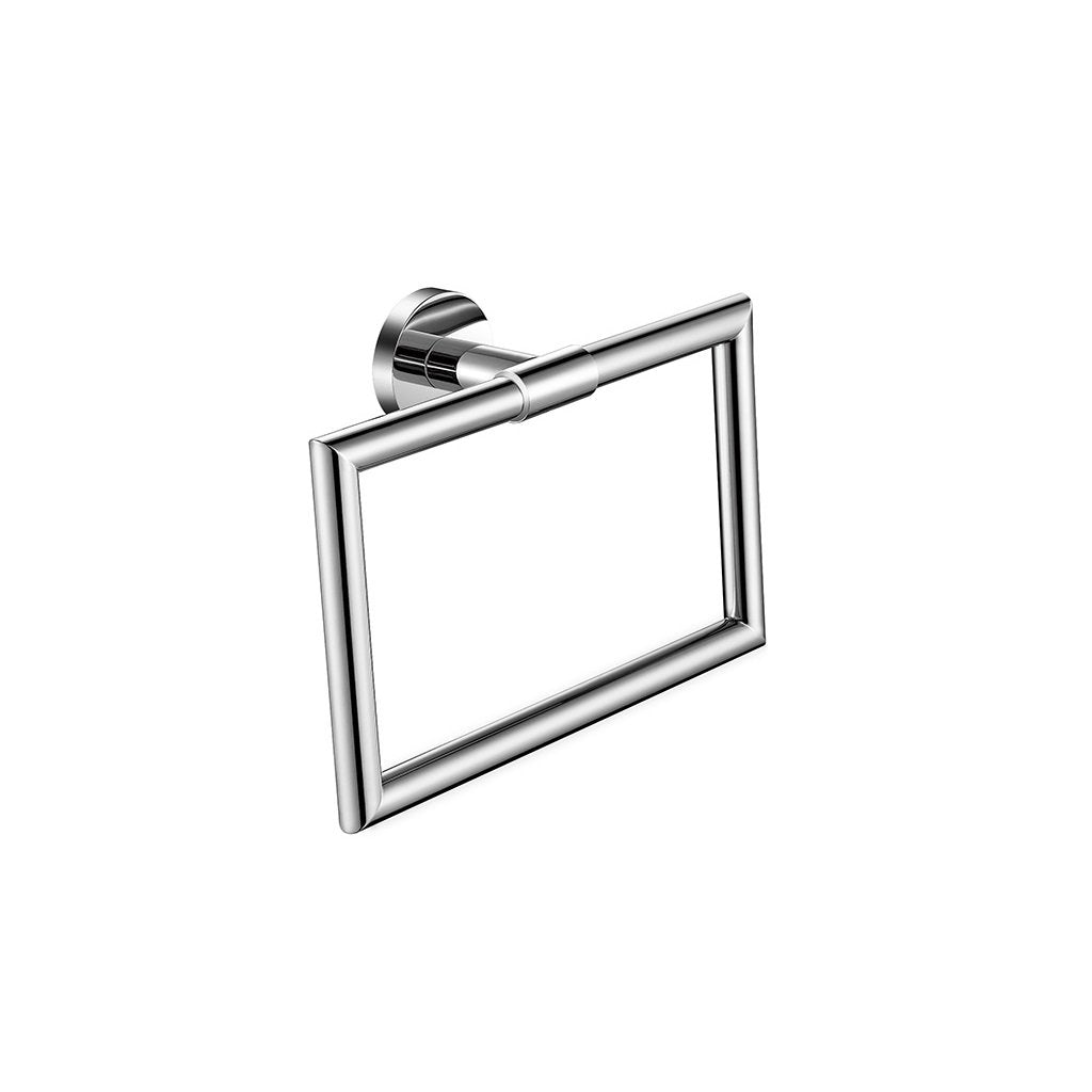 Munich Towel Ring - Wall Mount - 9" Brass/Polished Chrome