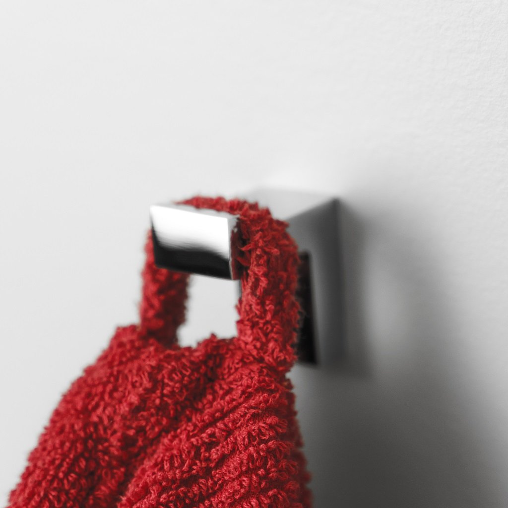 Theme Single Hook - Wall Mount - 1" Stainless Steel/Polished Chrome