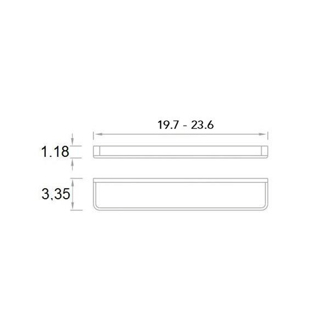 Theme Towel Bar - Wall Mount - 20" Brass/Polished Chrome