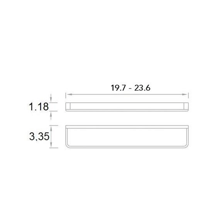 Theme Towel Bar - Wall Mount - 20" Brass/Polished Chrome