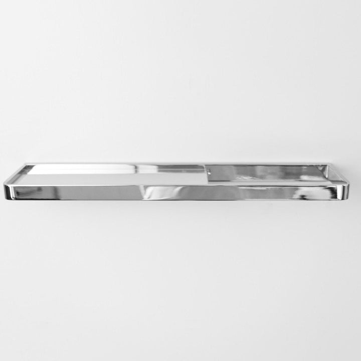 Theme Shelf With Towel Bar - Wall Mount - 21" Brass/Glass/Polished Chrome