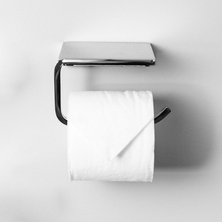 Theme Toilet Paper Holder - Wall Mount - 5" Brass/Polished Chrome