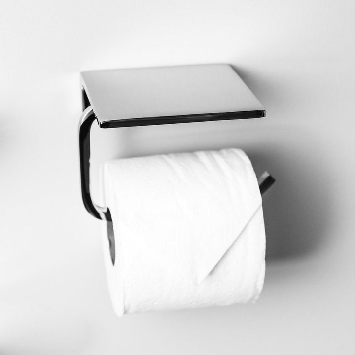 Theme Toilet Paper Holder - Wall Mount - 5" Brass/Polished Chrome