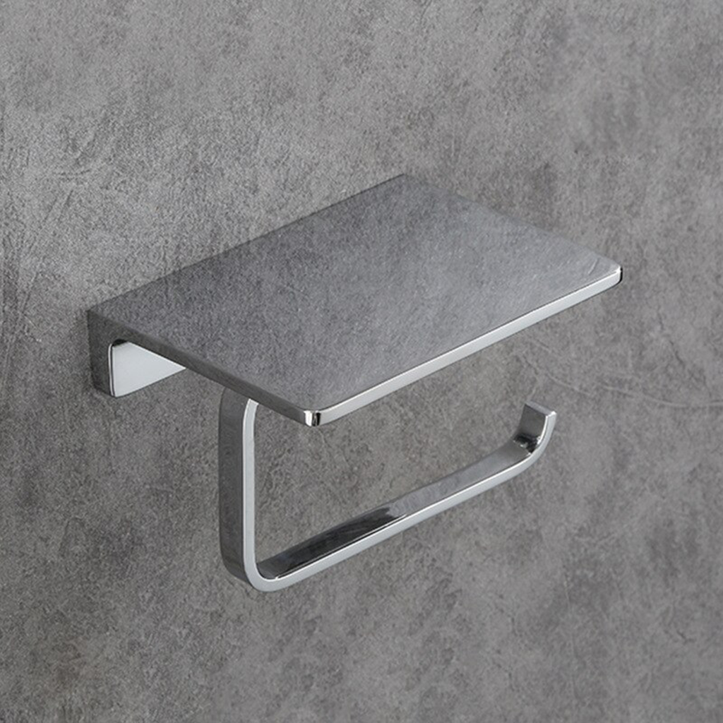 Theme Toilet Paper Holder - Wall Mount - 5" Brass/Polished Chrome