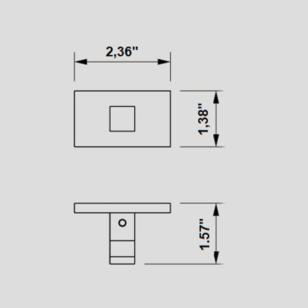 Luk 2 Single Hook - Wall Mount - 3"