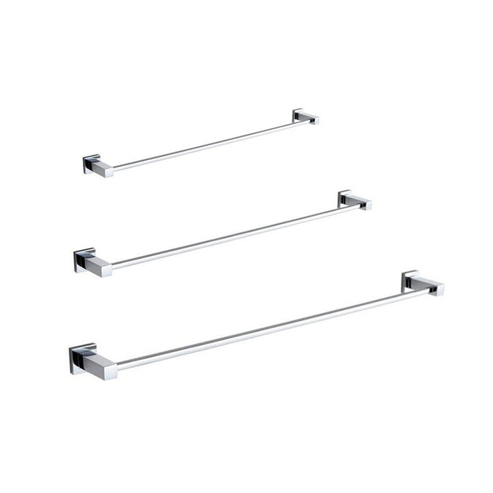 Cubic Single Towel Bar - Wall Mount - Brass/Polished Chrome