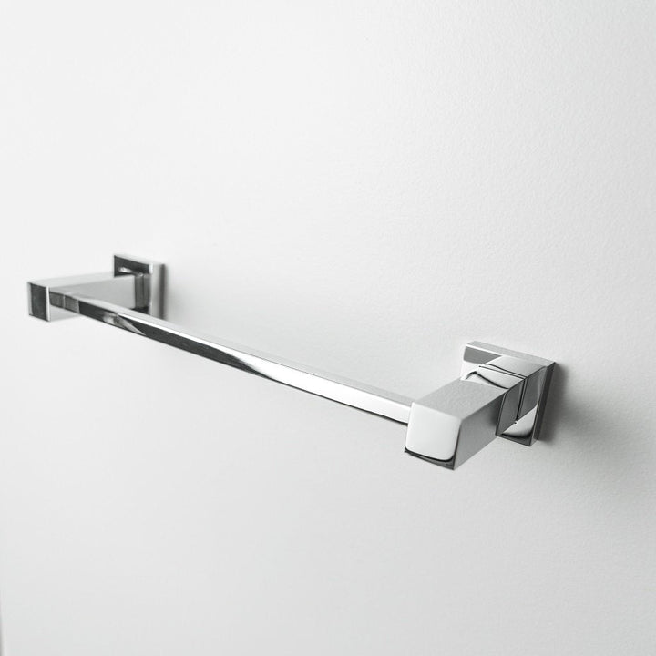 Cubic Single Towel Bar - Wall Mount - Brass/Polished Chrome