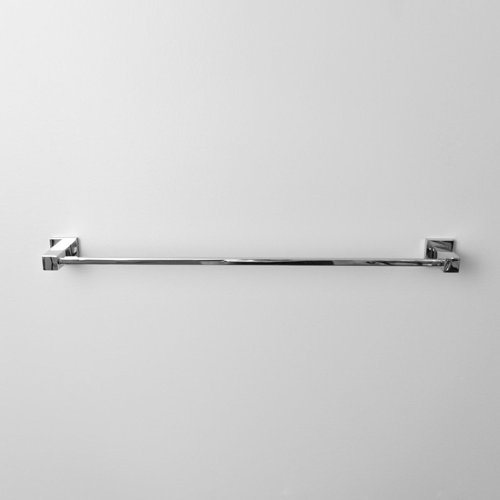 Cubic Single Towel Bar - Wall Mount - Brass/Polished Chrome