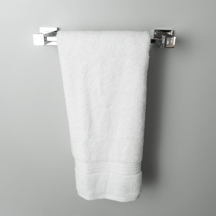 Cubic Single Towel Bar - Wall Mount - Brass/Polished Chrome