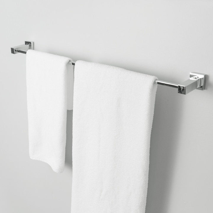 Cubic Single Towel Bar - Wall Mount - Brass/Polished Chrome