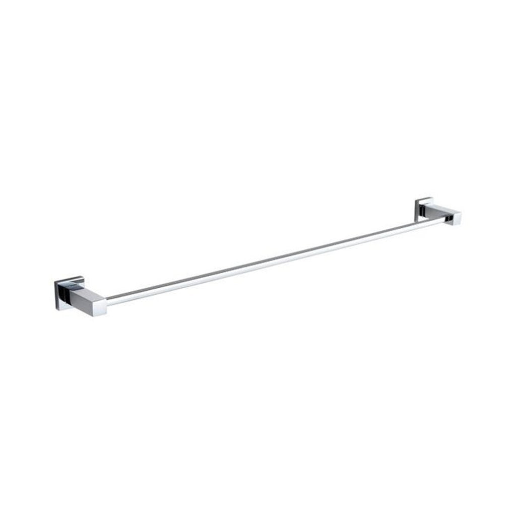 Cubic Single Towel Bar - Wall Mount - Brass/Polished Chrome