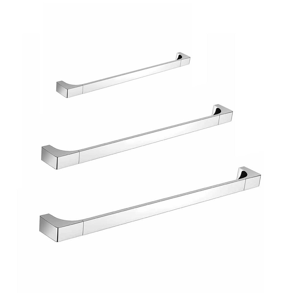 Edition K Single Towel Bar - Wall Mount - Brass/Polished Chrome