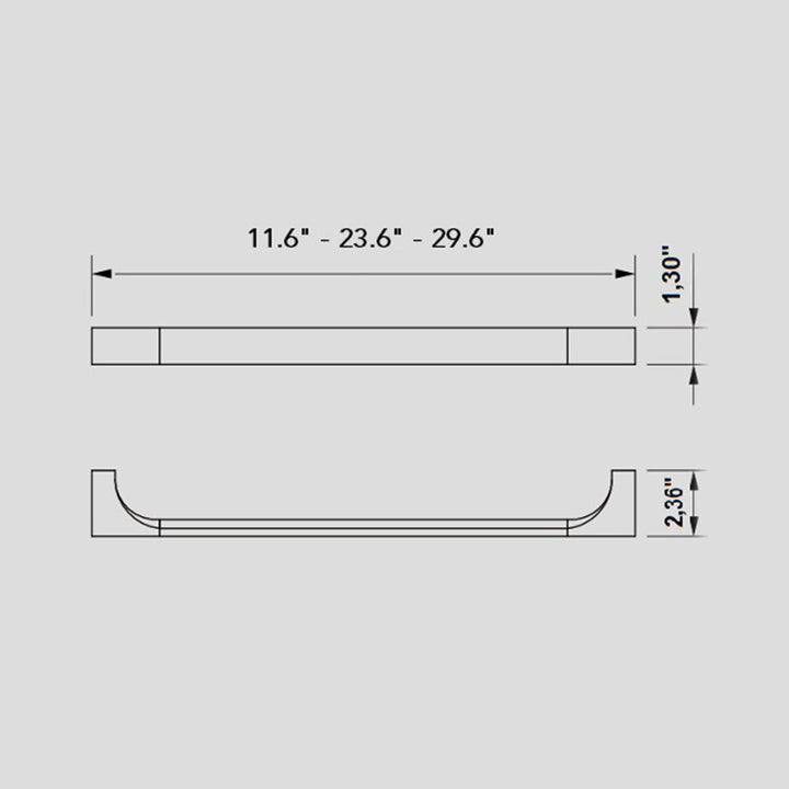 Edition K Single Towel Bar - Wall Mount - Brass/Polished Chrome