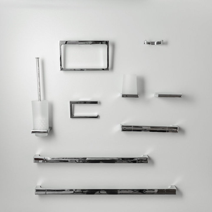 Edition K Single Towel Bar - Wall Mount - Brass/Polished Chrome