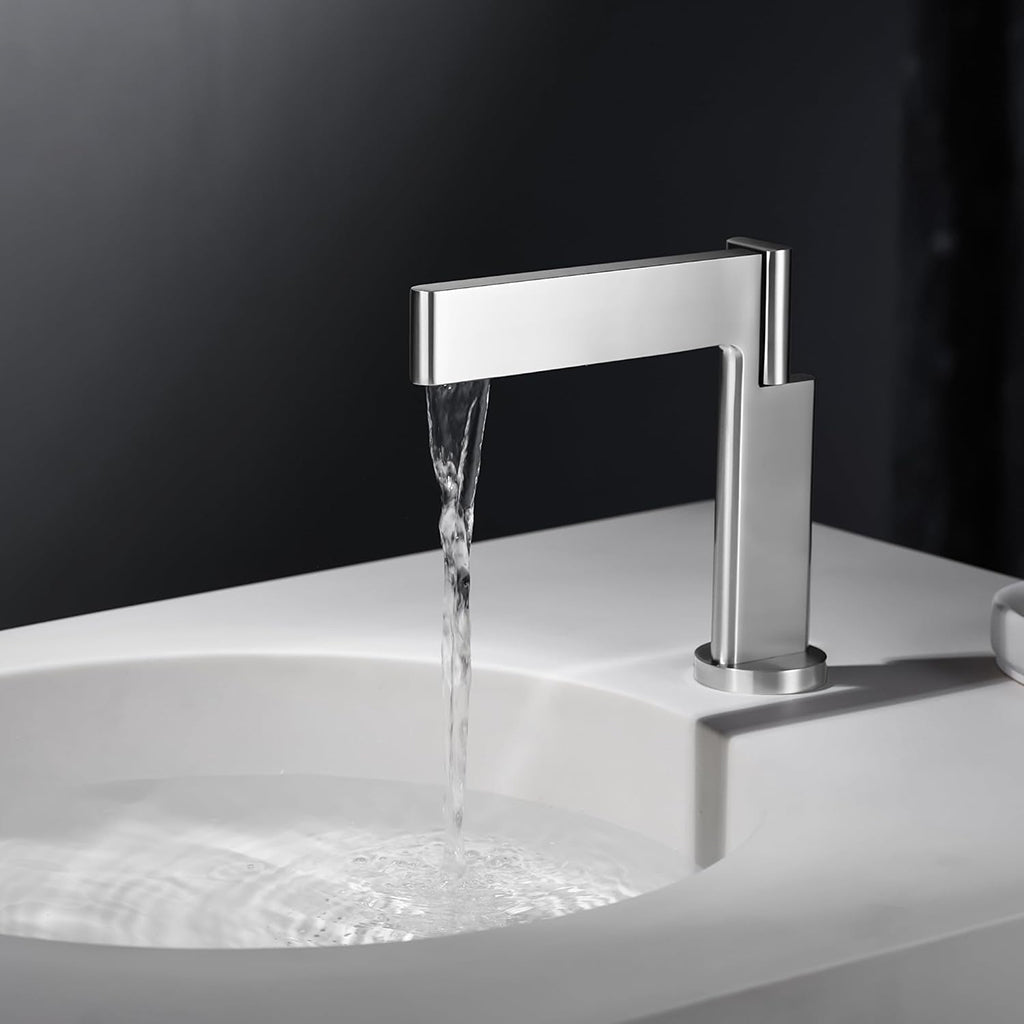 Devon Mare Bathroom Faucet - Single Hole - 6" Brass/Matt Black
