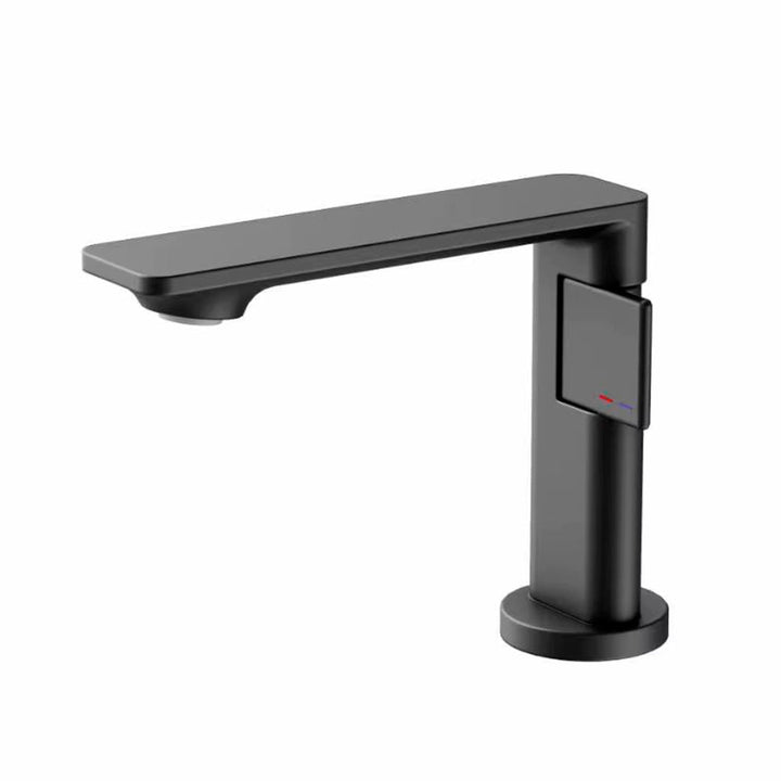 Metro Thin Bathroom Faucet - Single Hole - 5" Brass/Matt Black