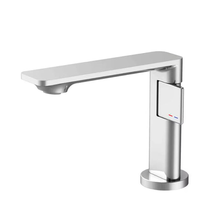 Metro Thin Bathroom Faucet - Single Hole - 5" Brass/Polished Chrome