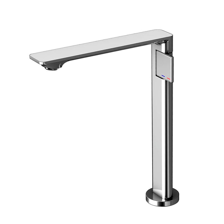 Metro Thin Vessel Sink Bathroom Faucet - Single Hole - 11" Brass/Polished Chrome