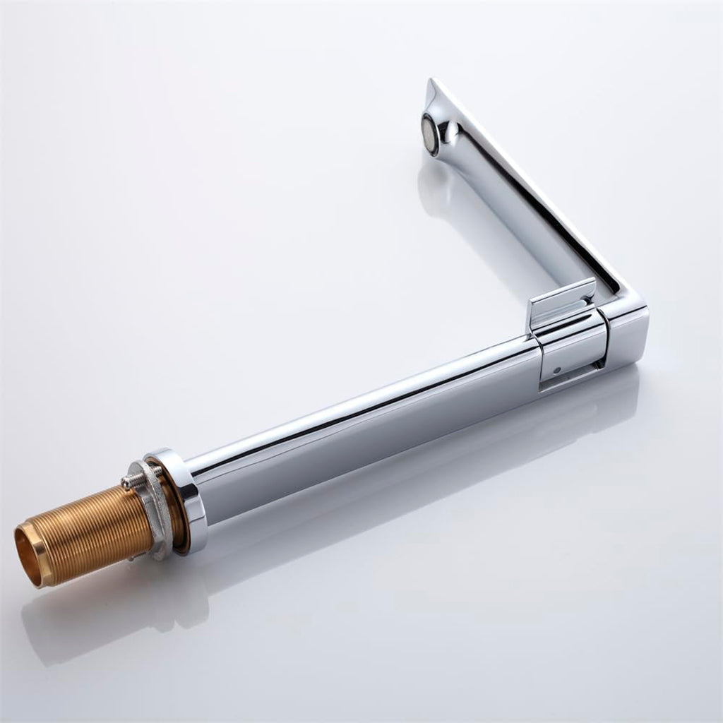 Metro Thin Vessel Sink Bathroom Faucet - Single Hole - 11" Brass/Polished Chrome