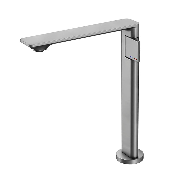 Metro Thin Vessel Sink Bathroom Faucet - Single Hole - 11" Brass/Graphite