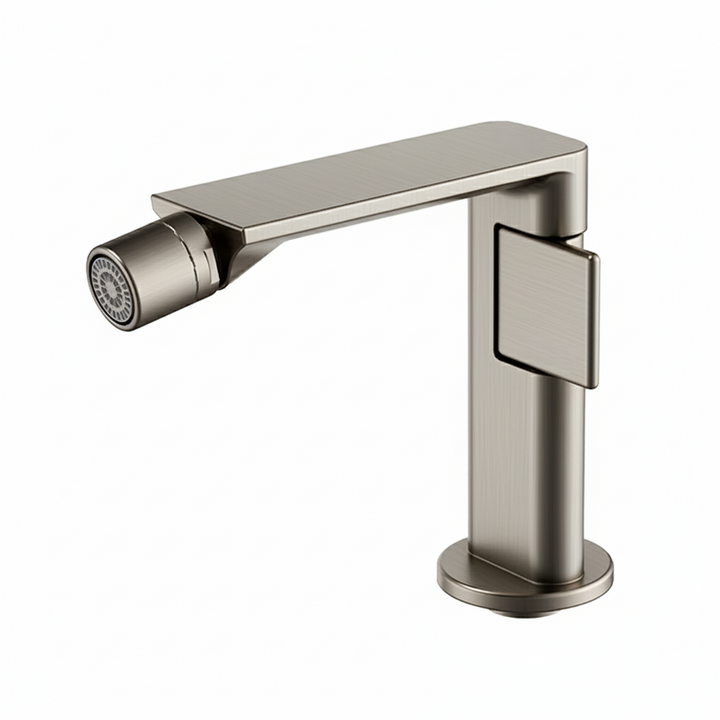 Metro Thin Bidet Faucet - Single Hole - 6" Brass/Brushed Nickel