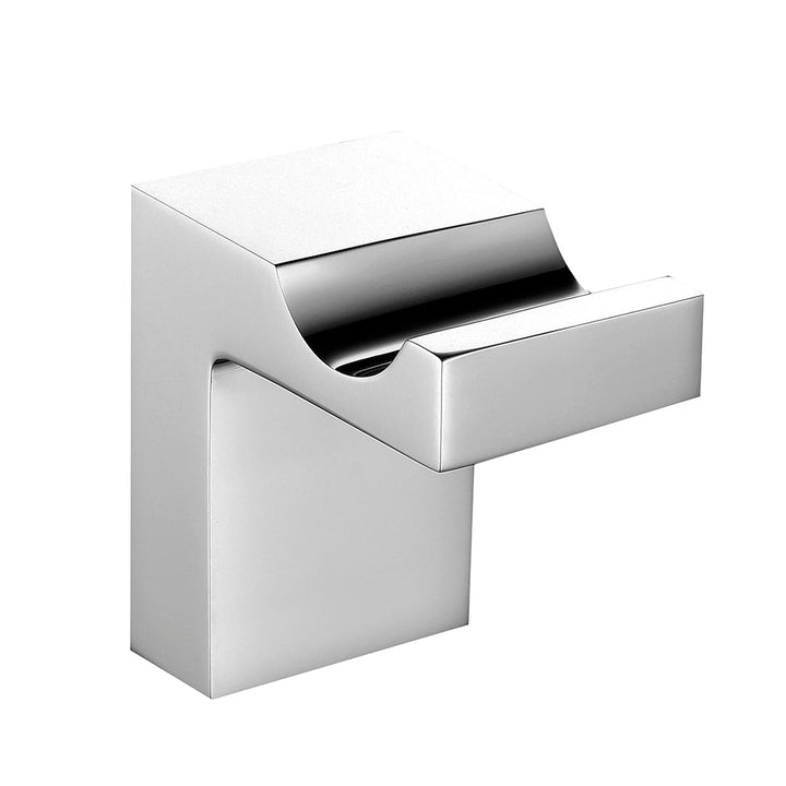 Devon Mare Single Hook - Wall Mount - 2" Brass/Polished Chrome