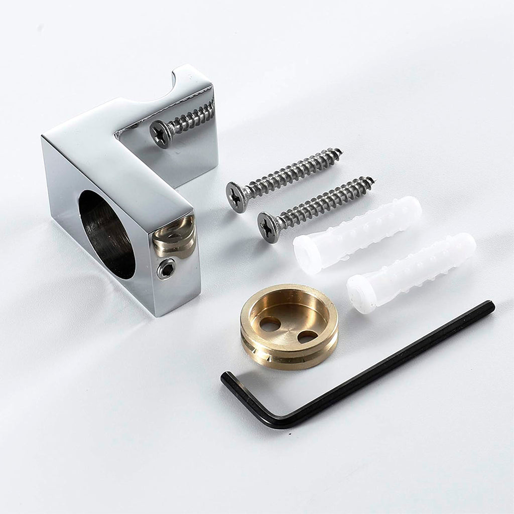 Devon Mare Single Hook - Wall Mount - 2" Brass/Polished Chrome