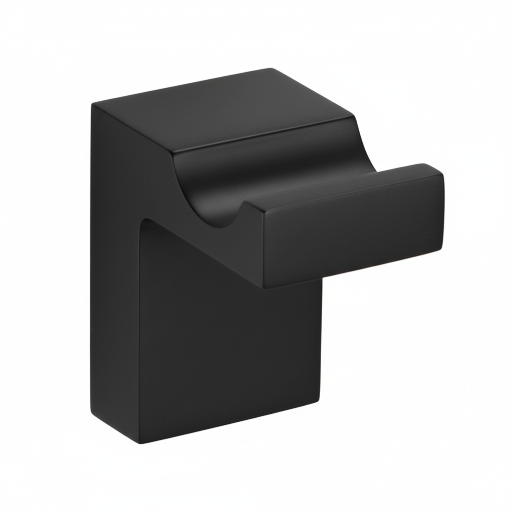 Devon Mare Single Hook - Wall Mount - 2" Brass/Matt Black