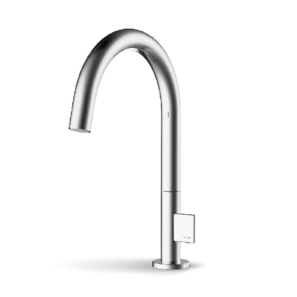 Metro Thin Kitchen Faucet - Single Hole - 13" Brass/Polished Chrome