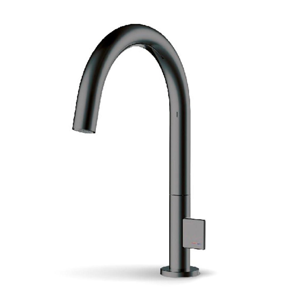 Metro Thin Kitchen Faucet - Single Hole - 13" Brass/Graphite