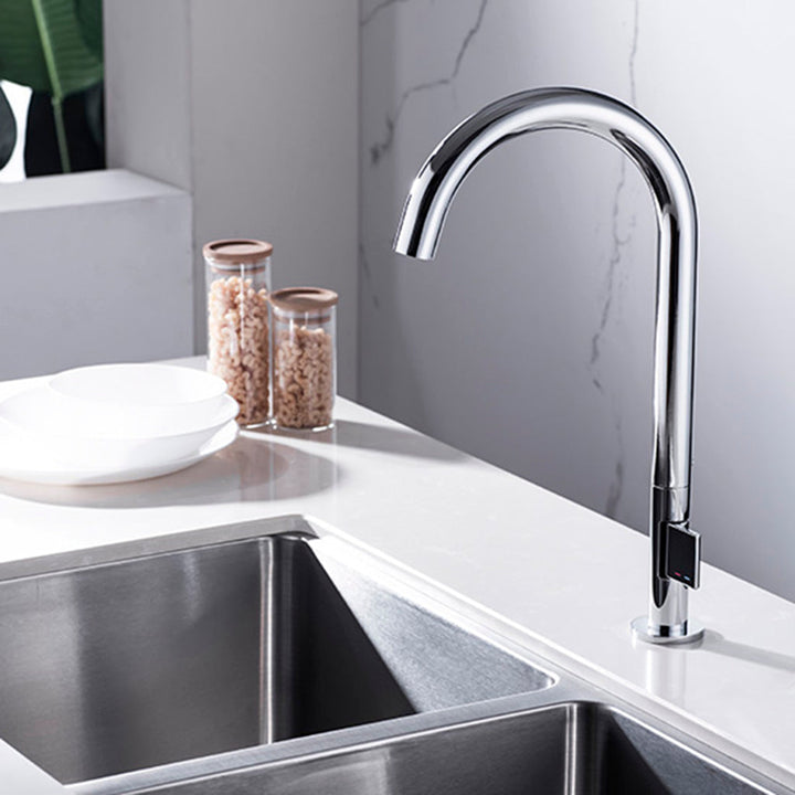 Metro Thin Kitchen Faucet - Single Hole - 13" Brass/Brushed Nickel