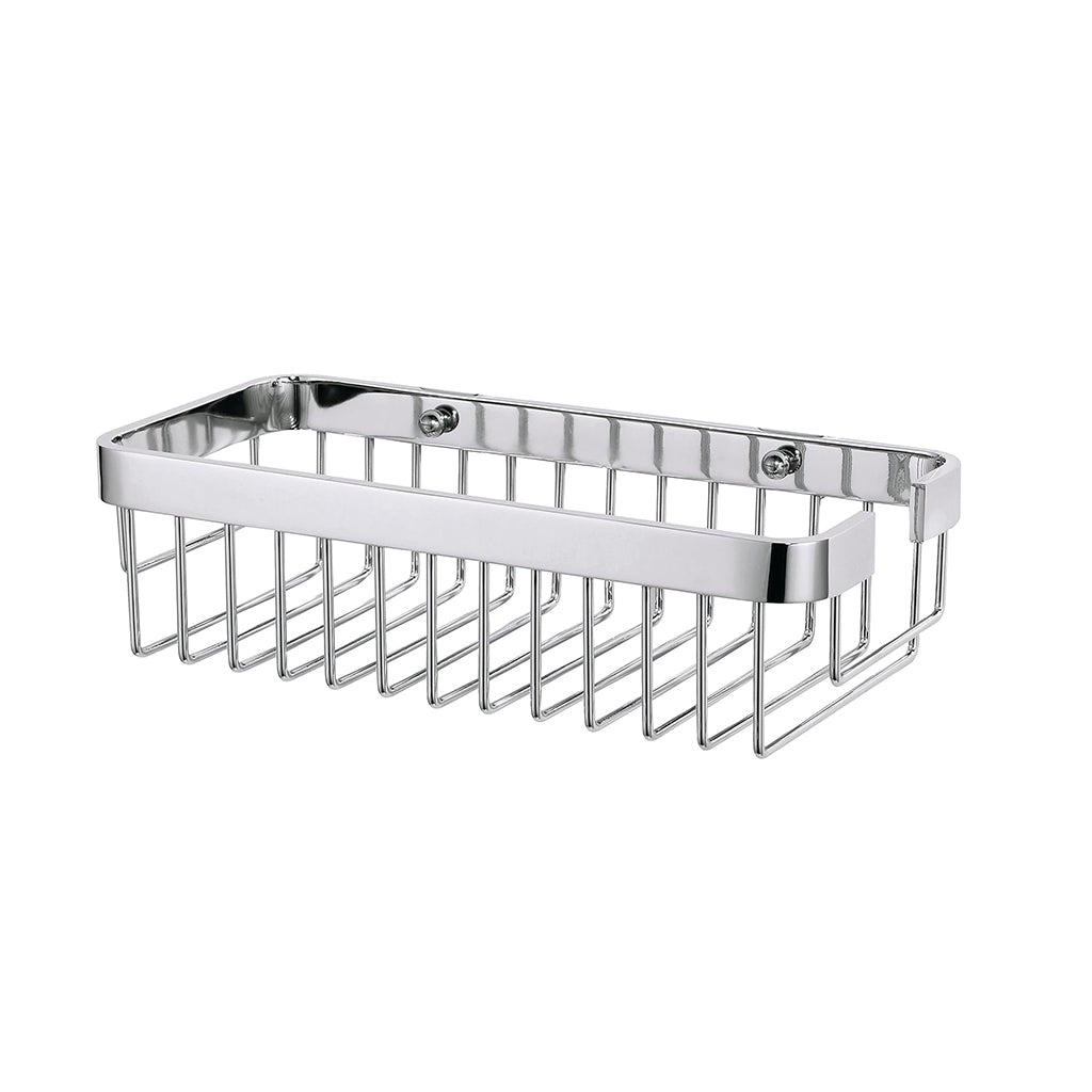 Metro Rectangular Shower Basket - Wall Mount - 12" Stainless Steel/Polished Chrome