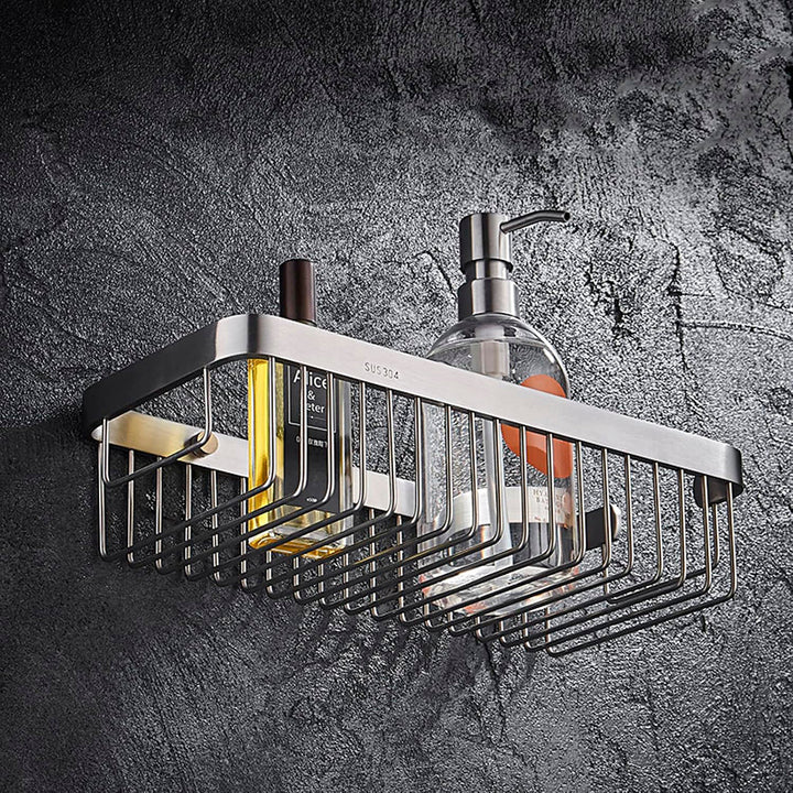 Metro Rectangular Shower Basket - Wall Mount - 12" Stainless Steel/Polished Chrome