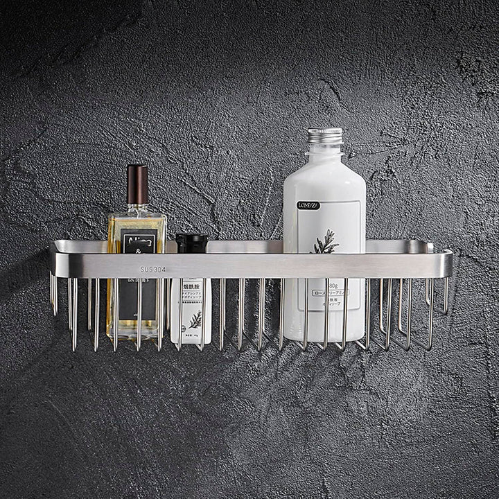 Metro Rectangular Shower Basket - Wall Mount - 12" Stainless Steel/Graphite