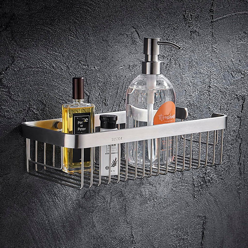 Metro Rectangular Shower Basket - Wall Mount - 12" Stainless Steel/Polished Nickel