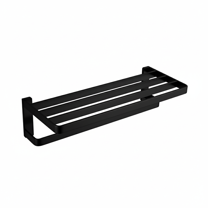 Devon Mare Towel Shelf - Wall Mount - 24" Brass/Matt Black