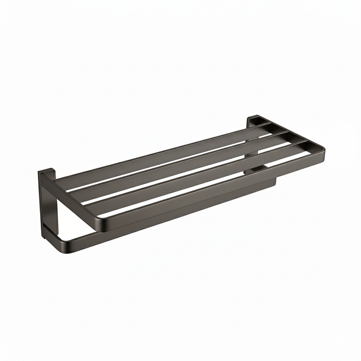 Devon Mare Towel Shelf - Wall Mount - 24" Brass/Graphite