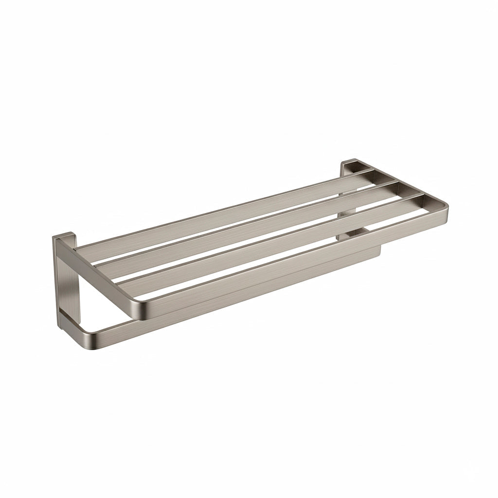 Devon Mare Towel Shelf - Wall Mount - 24" Brass/Brushed Nickel