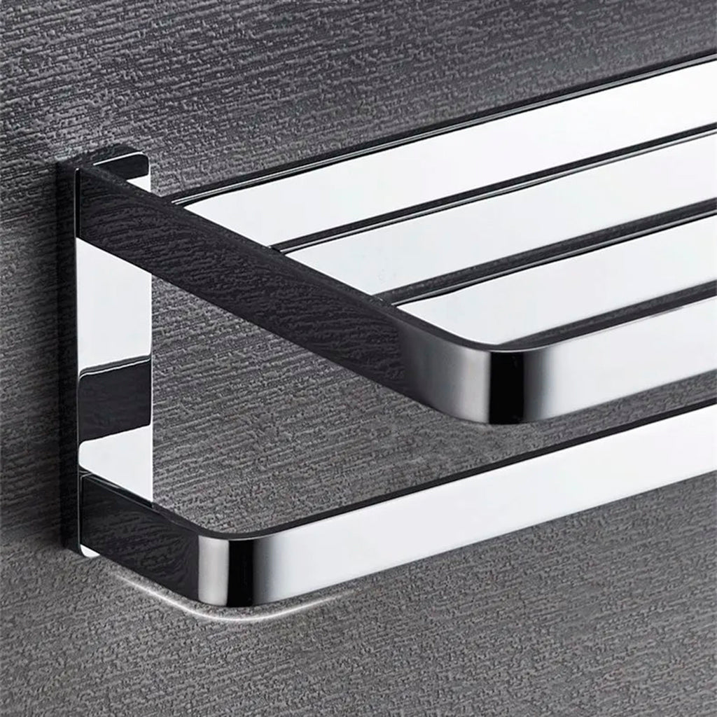 Devon Mare Towel Shelf - Wall Mount - 24" Brass/Brushed Nickel