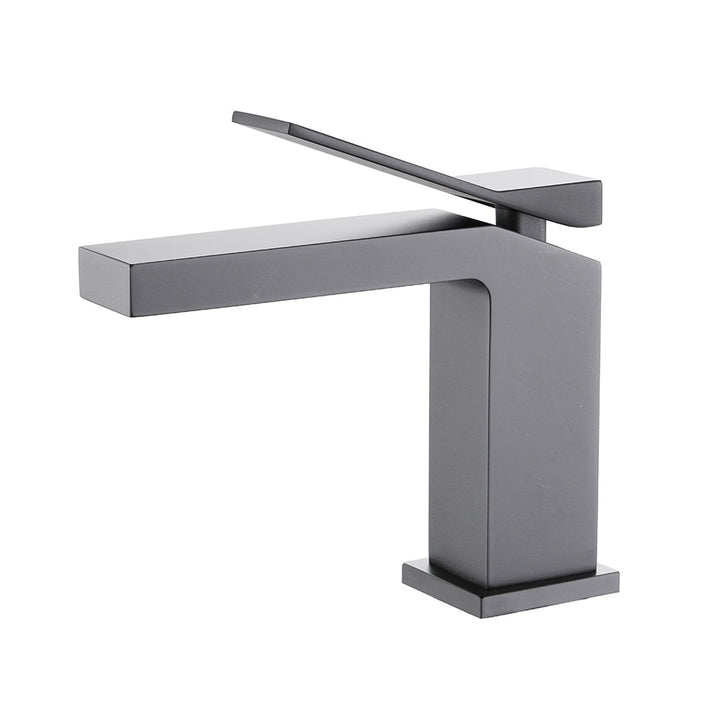 Devon Line Short Bathroom Faucet - Single Hole - 6" Brass/Gun Metal