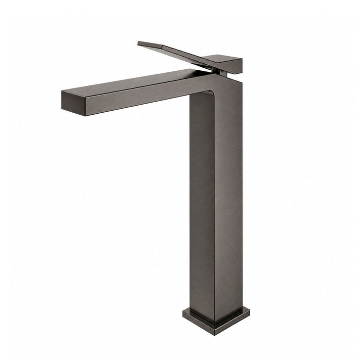 Devon Line High Bathroom Faucet - Vessel - 12" Brass/Gun Metal