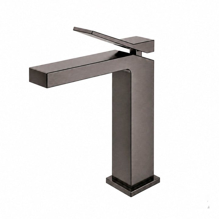 Devon Line High Bathroom Faucet - Vessel - 8" Brass/Gun Metal