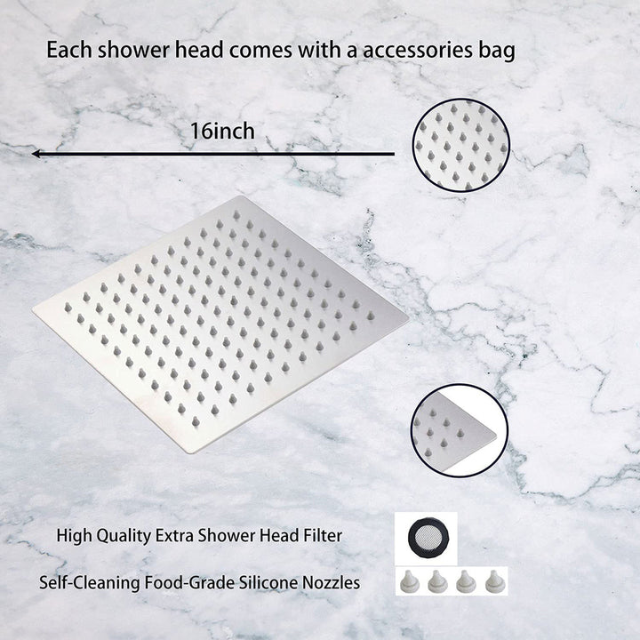 Luk 2 Sharp Nozzle Shower Head - Wall Or Ceiling Mount